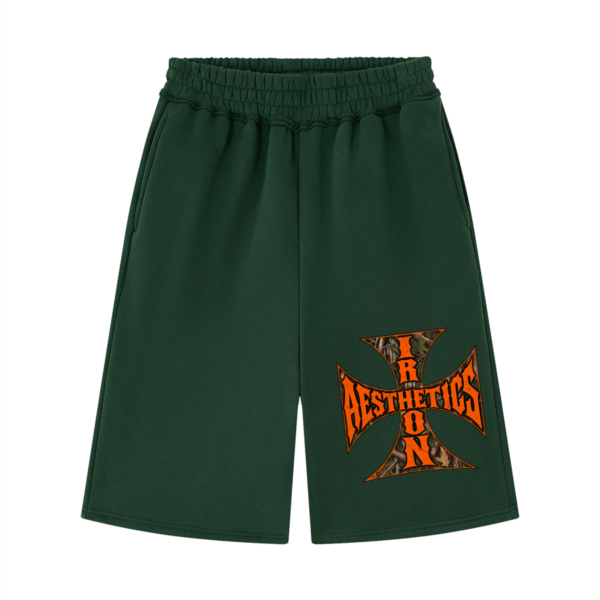 Unisex Raw Edge Fleece Shorts