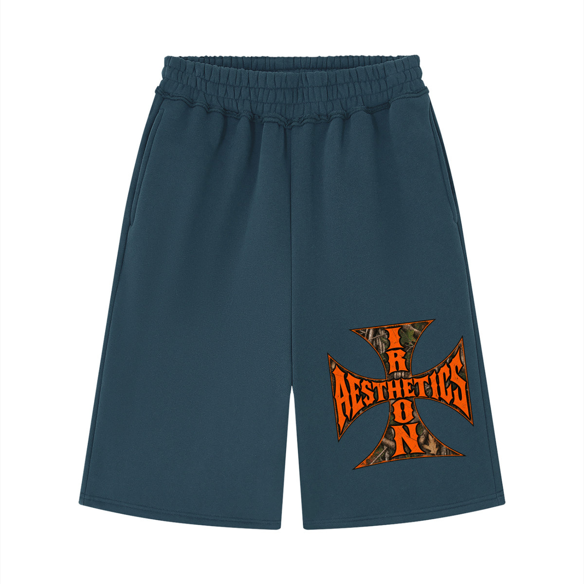 Unisex Raw Edge Fleece Shorts