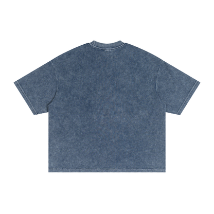 Washed Boxy Waffle Knit Tee