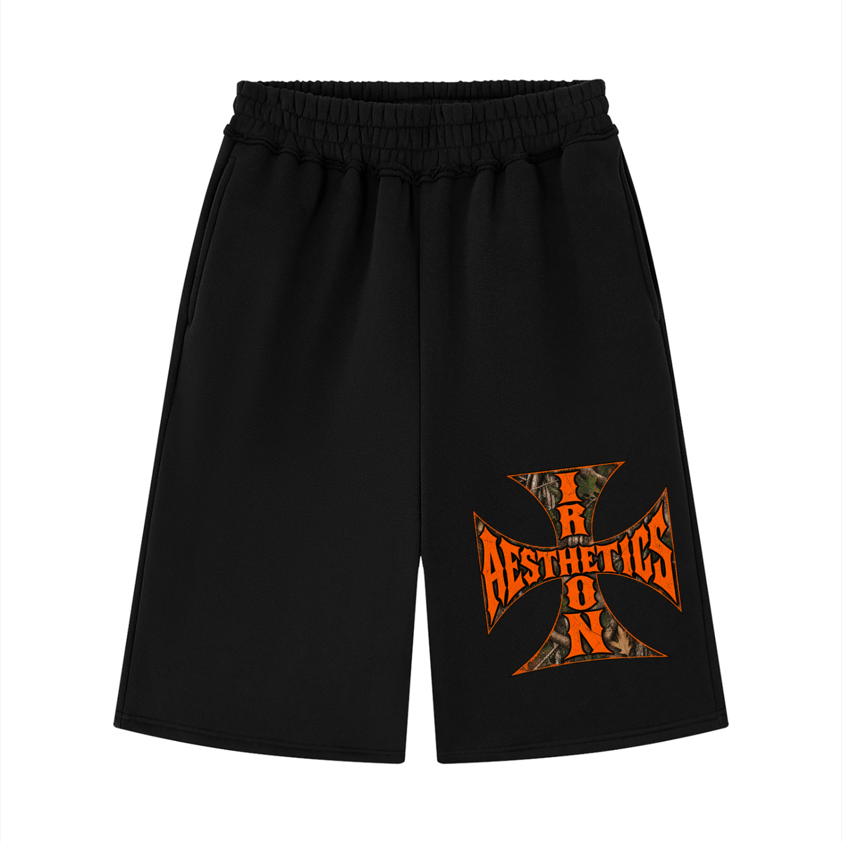 Unisex Raw Edge Fleece Shorts