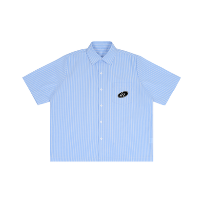Striped Boxy Short Sleeve Shirt