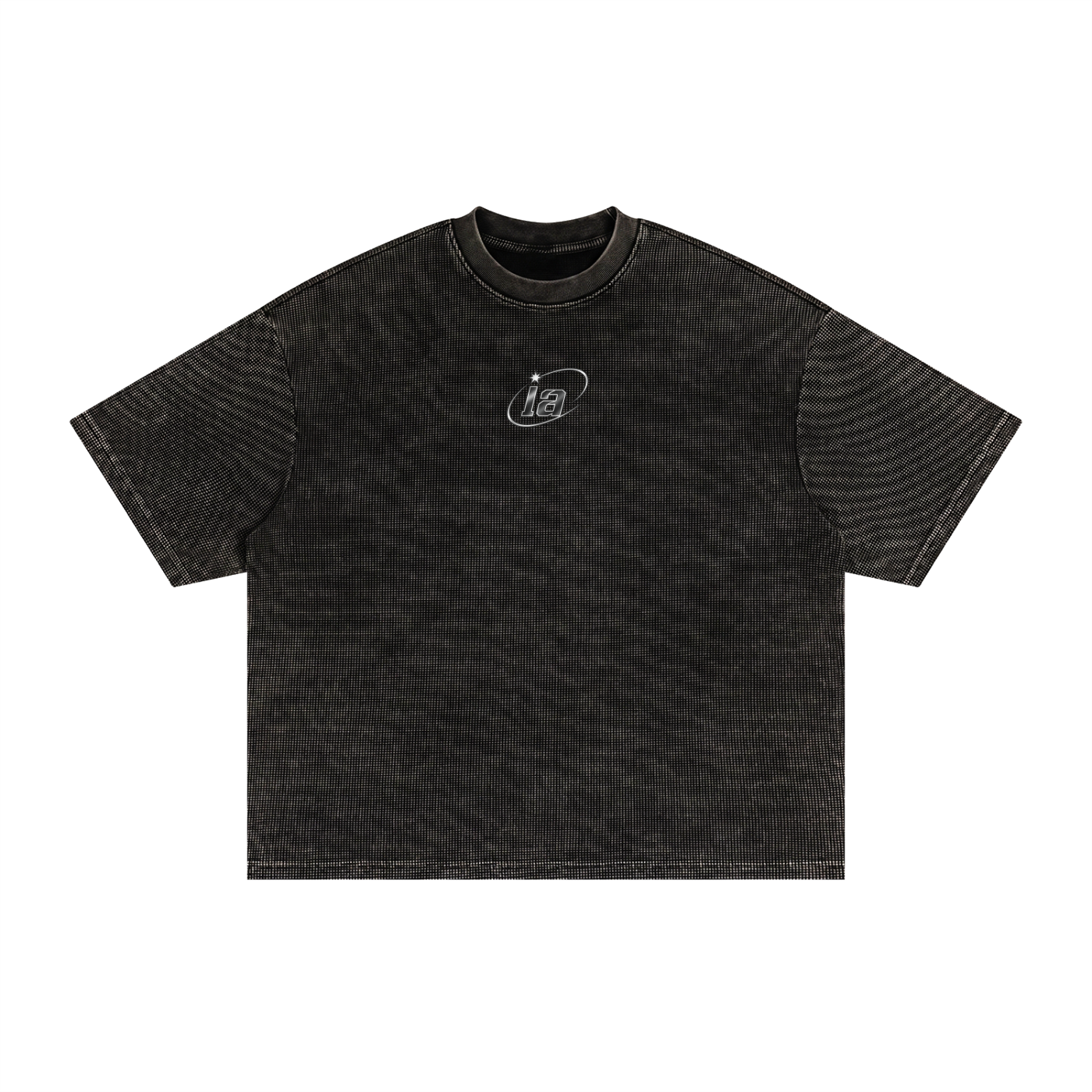 Washed Boxy Waffle Knit Tee