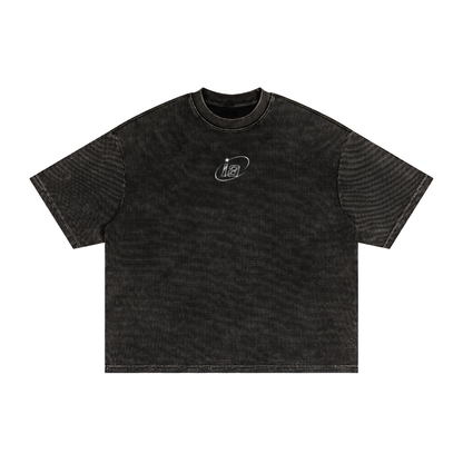 Washed Boxy Waffle Knit Tee