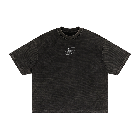 Washed Boxy Waffle Knit Tee