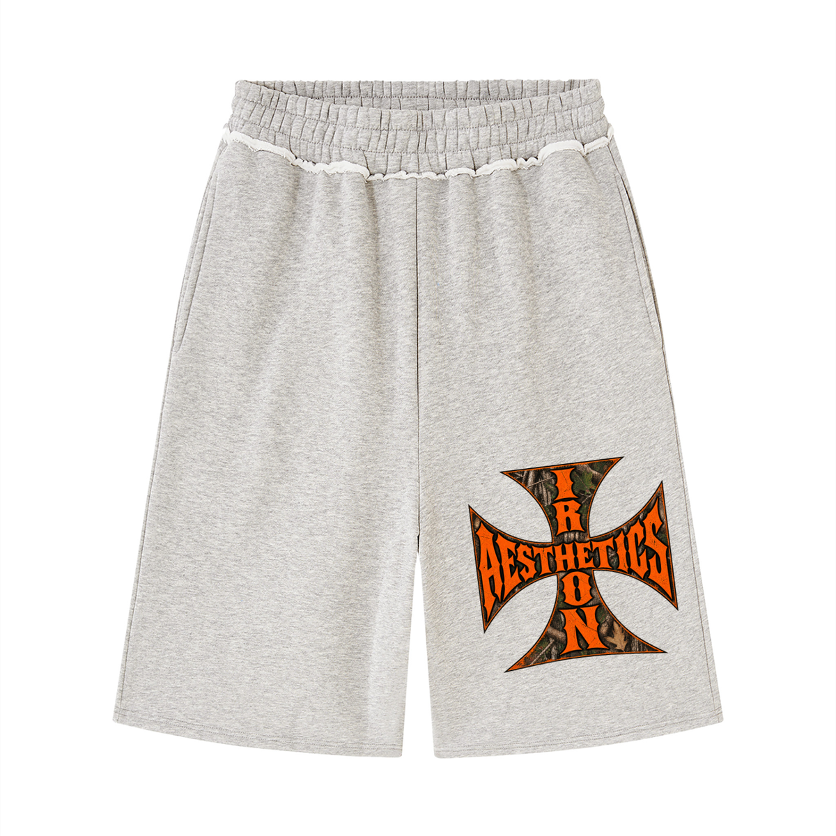 Unisex Raw Edge Fleece Shorts
