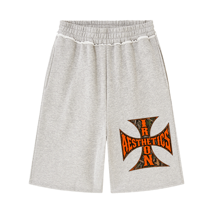 Unisex Raw Edge Fleece Shorts