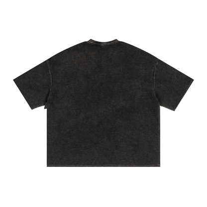 Washed Boxy Waffle Knit Tee