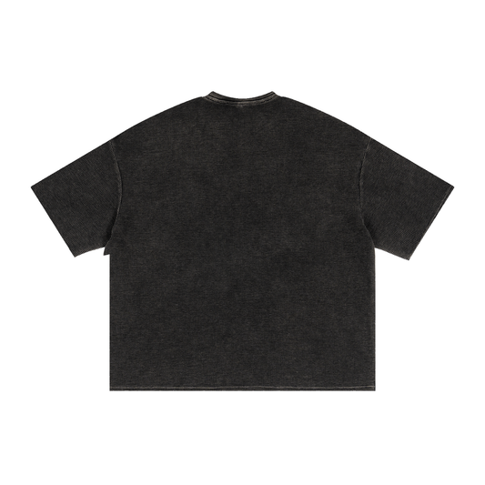 Washed Boxy Waffle Knit Tee