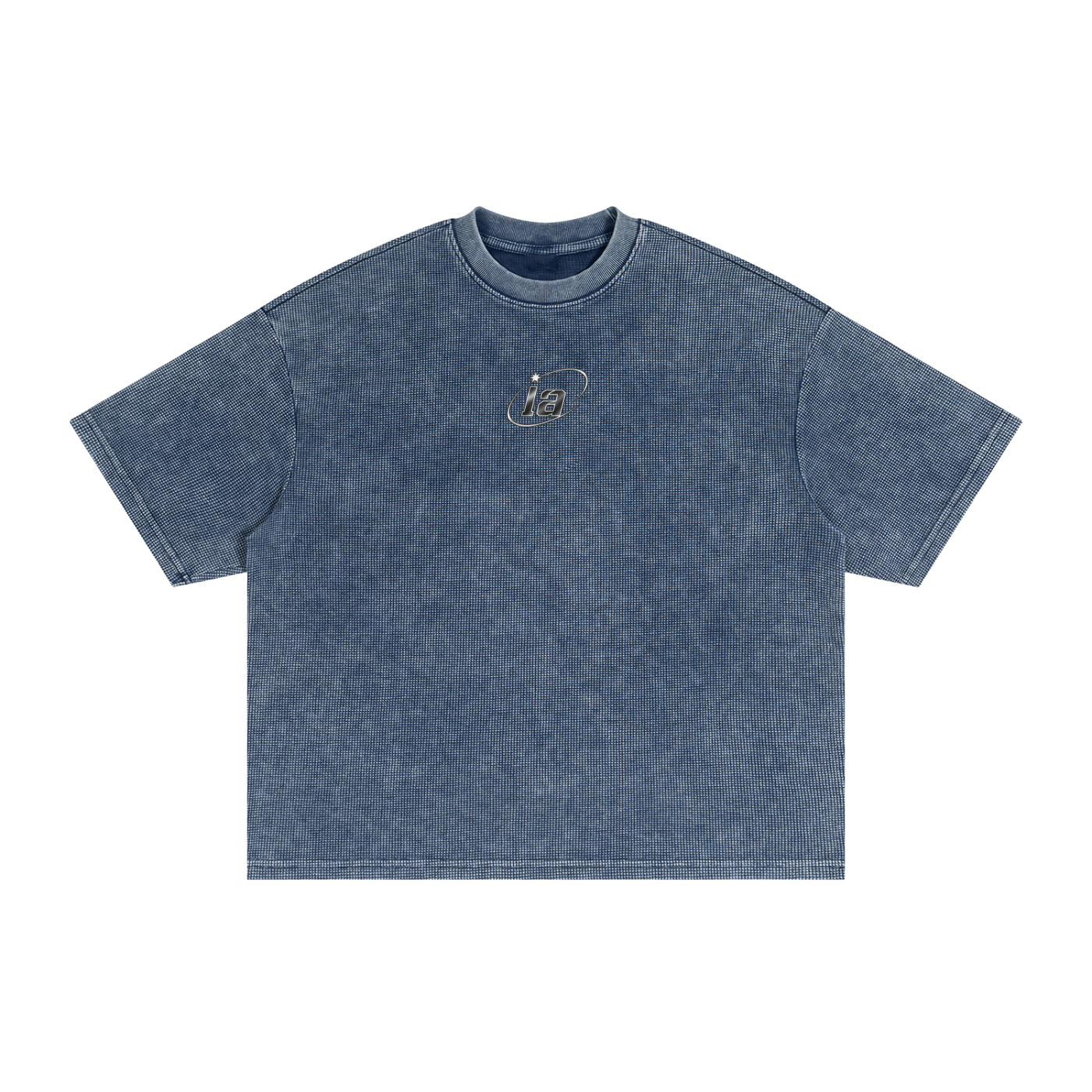 Washed Boxy Waffle Knit Tee