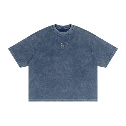 Washed Boxy Waffle Knit Tee